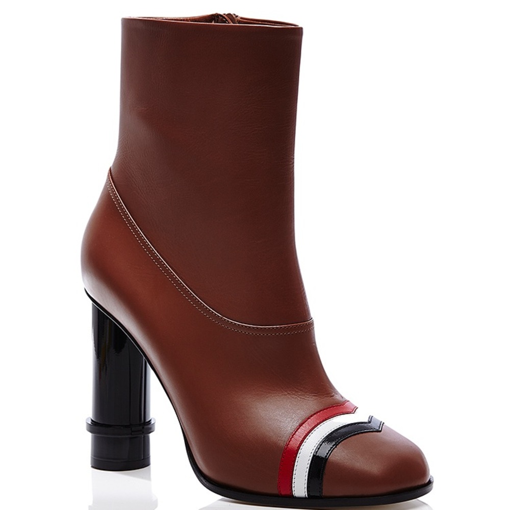 Loewe Column Ring Ankle Boot in Caramel